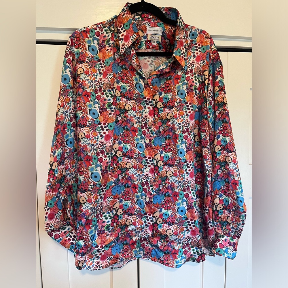 Maus & Hoffman Silk Button Up Shirt Vintage Liberty of London